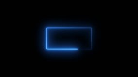 Animation of glowing neon rectangles abstract background.Glowing neon rectangle frame icon illustration. - Powered by Shutterstock - Get 15% off with code: PIKWIZARD15