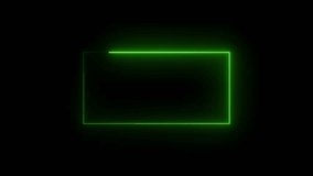 Animation of glowing neon rectangles abstract background.Glowing neon rectangle frame icon illustration. - Powered by Shutterstock - Get 15% off with code: PIKWIZARD15