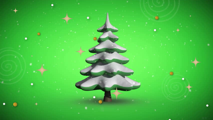 Christmas tree and stars with Frohe Weihnachten text animation on green background. Holiday, celebrating, festive, winter, holidays, greeting - Powered by Shutterstock - Get 15% off with code: PIKWIZARD15