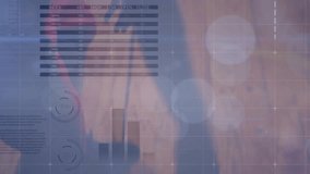 Animation of financial data processing over biracial male basketball player. Global finances, sports and digital interface concept digitally generated video. - Powered by Shutterstock - Get 15% off with code: PIKWIZARD15