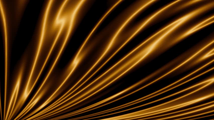 Golden Curtain Organic Fabric Animated Background