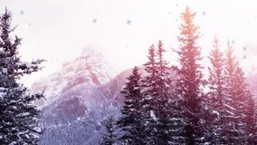 Animation of snow falling over winter scenery. Winter, season and digital interface concept digitally generated video. - Powered by Shutterstock - Get 15% off with code: PIKWIZARD15