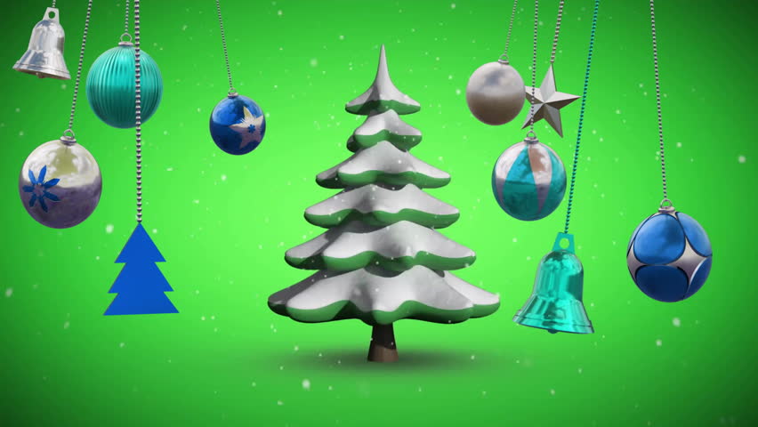 Animation of christmas decorations over fir tree. Christmas, celebration and tradition concept digitally generated video. - Powered by Shutterstock - Get 15% off with code: PIKWIZARD15