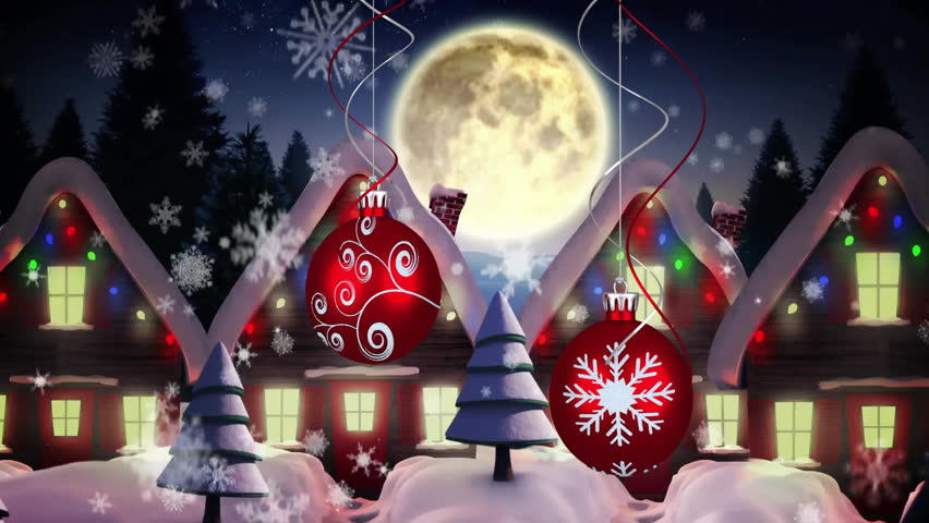 Flying over Christmas decorations and snowflakes, Santa sleigh with reindeer. holiday, festive, Santa Claus, winter, celebration, tradition