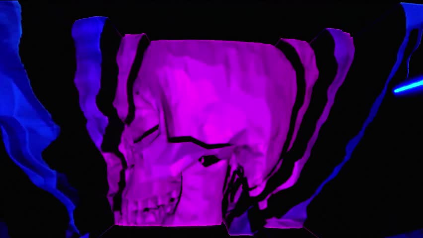 
3D animation of skull, vj loop for Halloween
on a black background