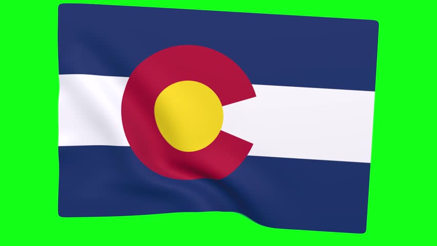 3d Render Animation of United State of America Flag called Colorado