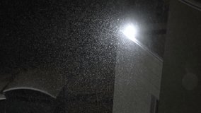 Snow is falling slowly in the light of a lantern. Night. Christmas vibes. - Powered by Shutterstock - Get 15% off with code: PIKWIZARD15