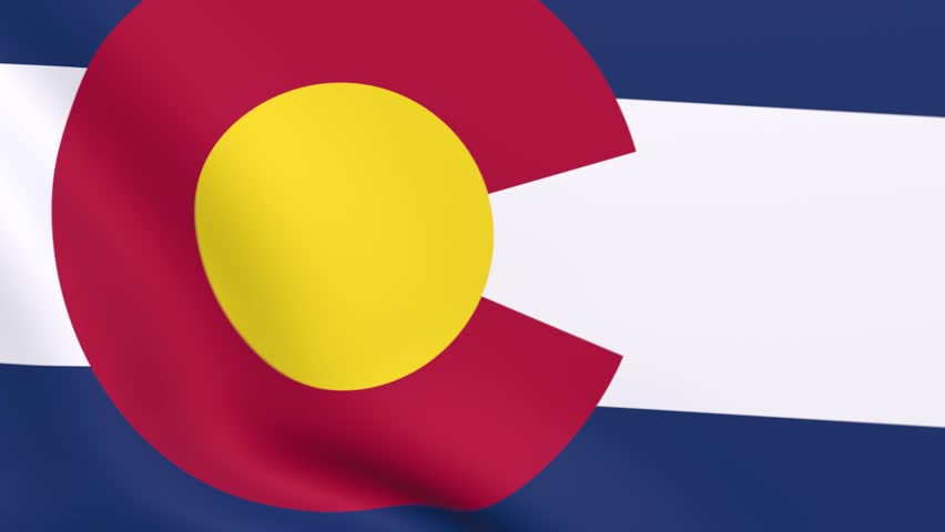 3d Render Animation of United State of America Flag called Colorado