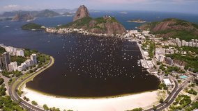 Rio de Janeiro, Brazil - Famous Botafogo Bay Panorama shot, with Sugarloaf Mountain - Powered by Shutterstock - Get 15% off with code: PIKWIZARD15