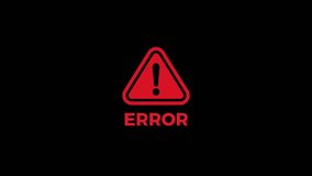 Error text animation on black background. - Powered by Shutterstock - Get 15% off with code: PIKWIZARD15