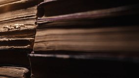 Close-up View Of Library Stack Old Books, Slider Macro In Antique Shop,Bookstore - Powered by Shutterstock - Get 15% off with code: PIKWIZARD15