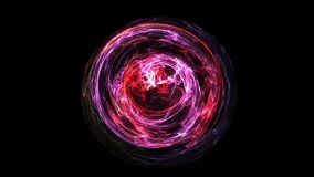 Bright glowing swirling flames and plasma within sphere. Burning 3D fireball orb effect on black background. Magic ball or sphere with energy glowing flames. Magical or Mystical visual special effect. - Powered by Shutterstock - Get 15% off with code: PIKWIZARD15