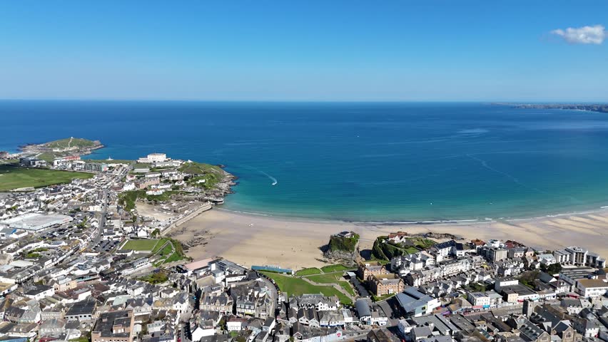 Towan Beach in Cornwall. Newquay