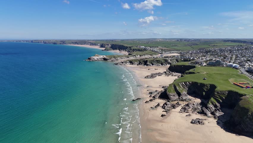 Towan Beach in Cornwall. Newquay