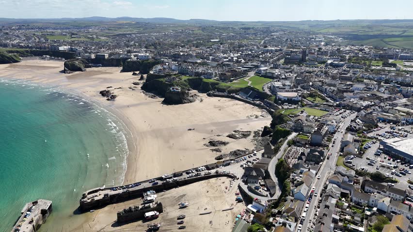 Towan Beach in Cornwall. Newquay