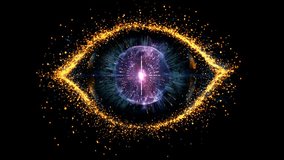 Abstract Eye-like Structure Composed of Glowing Particles - Powered by Shutterstock - Get 15% off with code: PIKWIZARD15