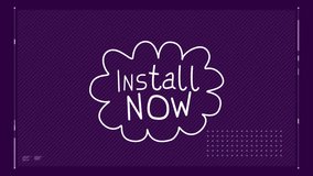 Animation of install now text over data processing. Global online cyber security, connections, computing and data processing concept digitally generated video. - Powered by Shutterstock - Get 15% off with code: PIKWIZARD15