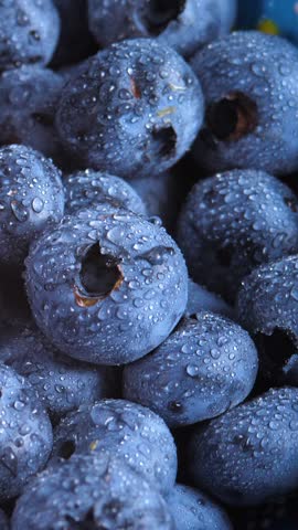 Fresh, juicy blueberry, drizzled with sweet water droplets. Perfect food for healthy diet and natural medicine. Realistic vitamin nutrition. Harvest delicious, sweet fruit