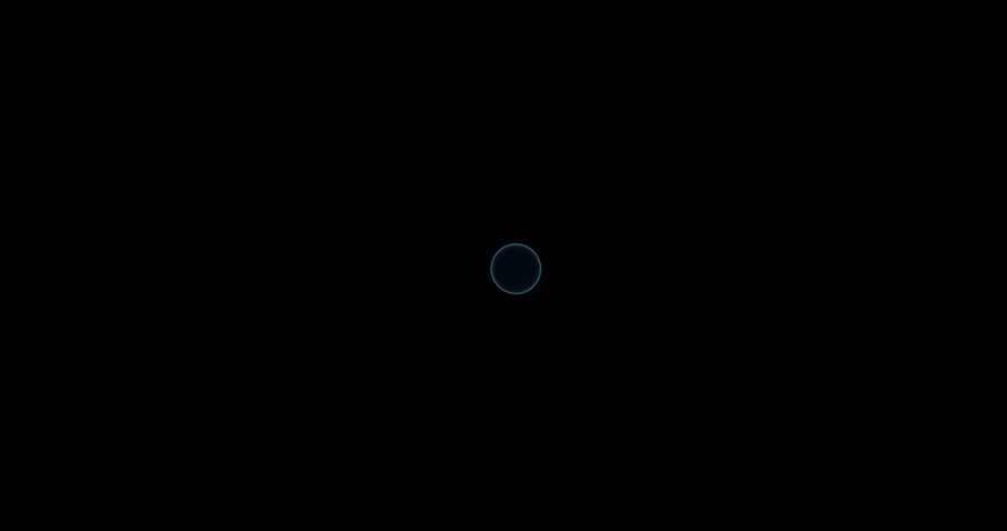 3D video animation of a surreal neon sphere in the process of deformation movement.