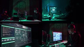 Dynamic Hacker Duo in Dark Room: Cybersecurity Experts. Collage. - Powered by Shutterstock - Get 15% off with code: PIKWIZARD15