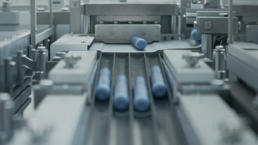 Insulin Injection Pens on Conveyor Line that Transports Them during Production Process at Modern Pharmaceutical Factory. Medicinal Drug Production Plant. Weight Loss Medication Manufacturing. 