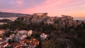 The Acropolis in Athens ,Greece symbol of Ancient Greece aerial view of a world Heritage site and  famous tourist attraction. - Powered by Shutterstock - Get 15% off with code: PIKWIZARD15