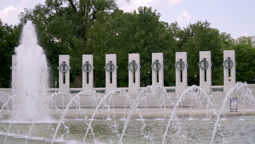 World War II memorial slow motion 