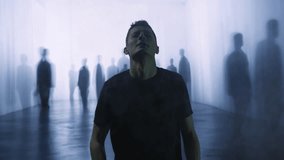 Person Confronting Inner Demons Shadowy Figures Mental Health Anxiety Depression Solitude - Powered by Shutterstock - Get 15% off with code: PIKWIZARD15