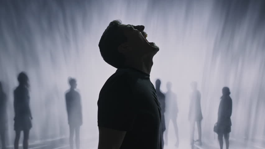 Man In Dark Silhouette Struggles With Inner Demons Surrounded By Shadowy Figures Mental Health Anxiety Depression