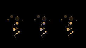 Emoticon feeling sad symbol animated on transparent background. Smiling face with tear, loudly crying emoji floating up motion graphic with alpha channel. Social media, live, flying upwards. - Powered by Shutterstock - Get 15% off with code: PIKWIZARD15