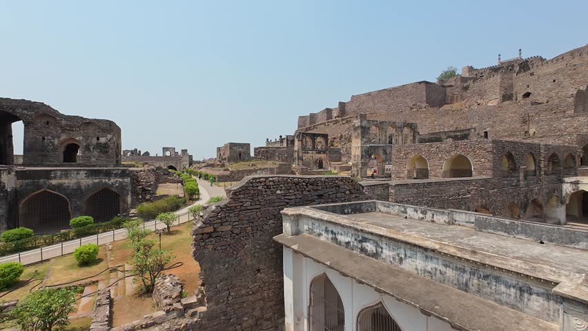 Golkonda is a citadel and fort in Southern India and was the capital of the medieval sultanate of the Qutb Shahi dynasty, is situated 11 km west of Hyderabad, India.