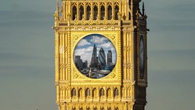 timelapse of the iconic big ben in london, england with the clock face replaced london skyline timelapse - Powered by Shutterstock - Get 15% off with code: PIKWIZARD15