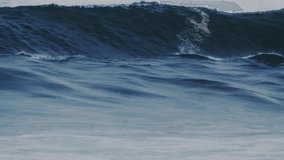Large waves crashing onto the shore in Sydney, Australia, with mist and turbulent water. - Powered by Shutterstock - Get 15% off with code: PIKWIZARD15