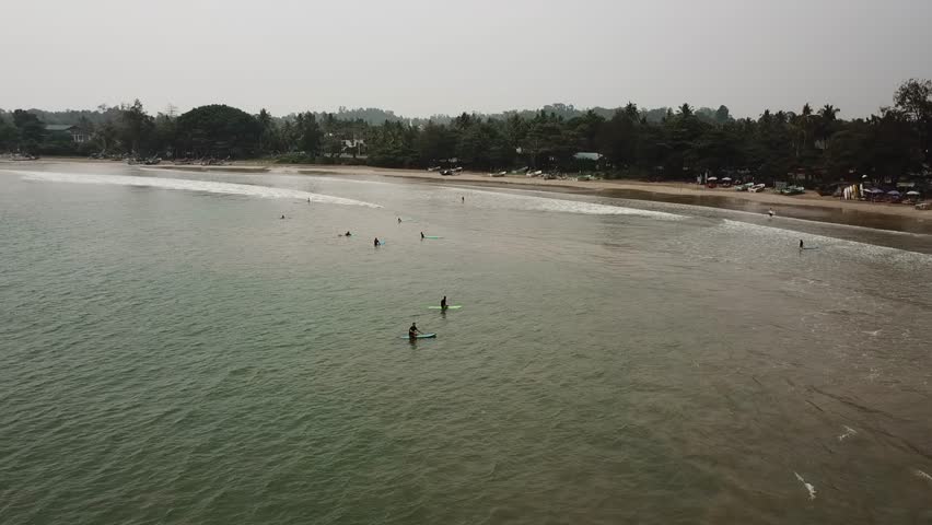 Aerial video of Beautiful beach landscape in Sri Lanka