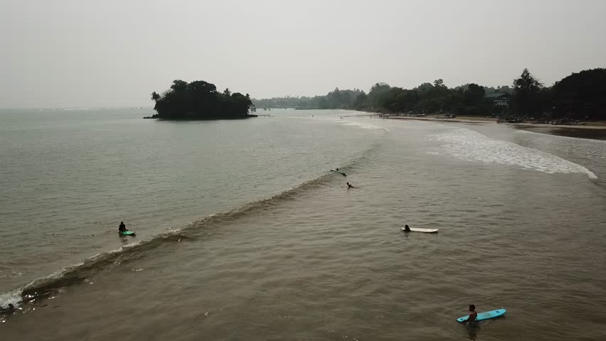 Aerial video of Beautiful beach landscape in Sri Lanka