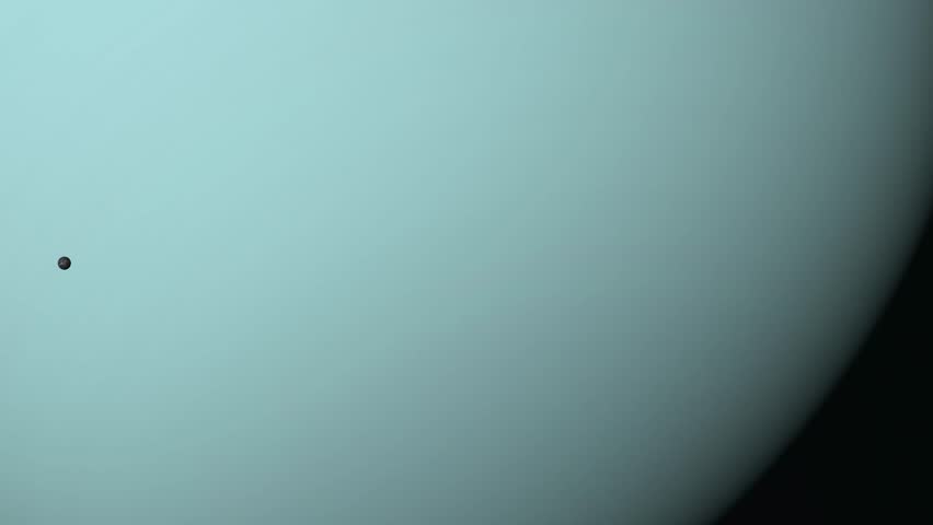 Miranda, moon of Uranus. 3d animation