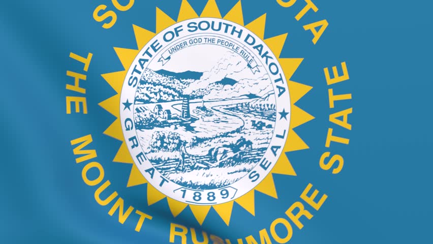 3d Render Animation of United State of America Flag called South Carolina
