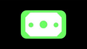 3D Money Icon Rotating on a Transparent Background. Seamless Loop. Bank Note. 4K - Powered by Shutterstock - Get 15% off with code: PIKWIZARD15