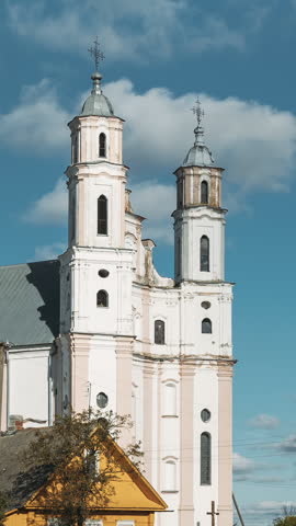 Luzhki, Vitebsk Region, Belarus. Church Of St. Michael Archangel In Sunny Day.