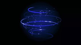 Animation blue light circle effects spin on black background. - Powered by Shutterstock - Get 15% off with code: PIKWIZARD15