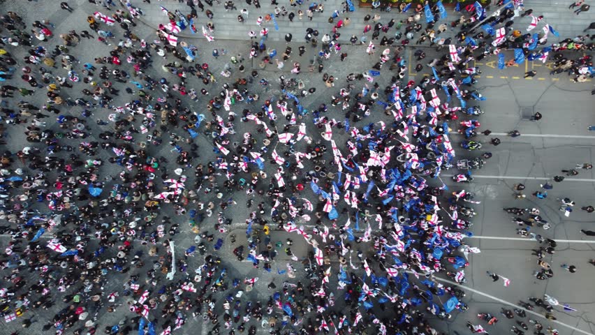 Aerial Viewof the people Protest 

