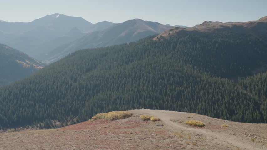 Independence Pass - Continental Divide is the summit of the Top of the Rockies National Scenic and Historic Byway and is located between Twin Lakes Village and Aspen Colorado USA
