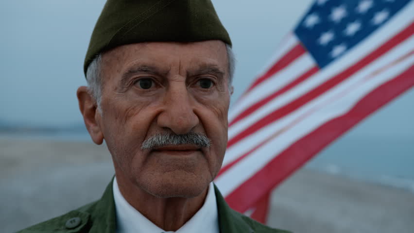  Tired Eyes Of An Old American Soldier 