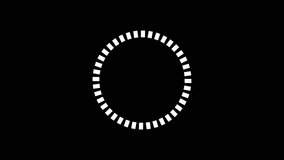 HUD element made of white strokes moving in circle seamless loop alpha channel 3d render. Display loading data, analysing data, moving graph frame, HUD circle interface. HUD futuristic target - Powered by Shutterstock - Get 15% off with code: PIKWIZARD15