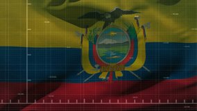 Animation of statistics and financial data processing over flag of colombia. Global business, finance, connections, computing and data processing concept digitally generated video. - Powered by Shutterstock - Get 15% off with code: PIKWIZARD15