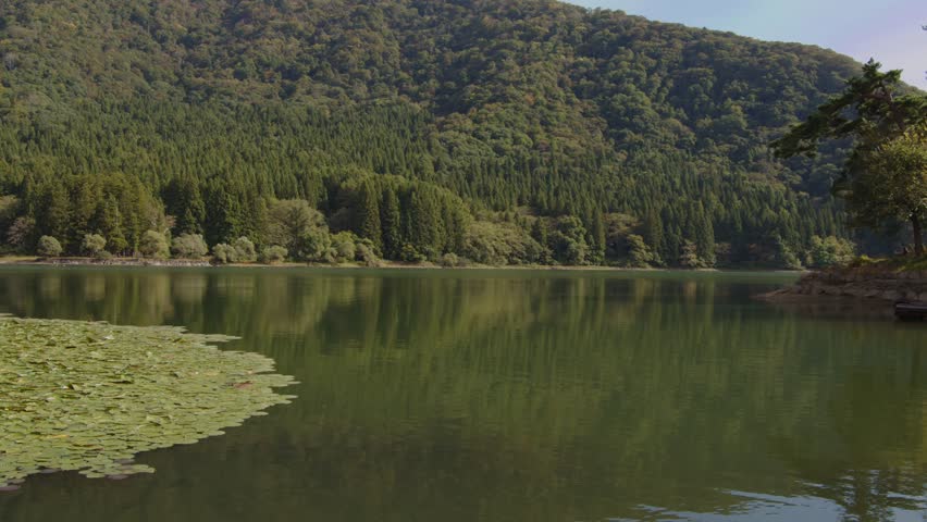Calm lake on a sunny autumn day