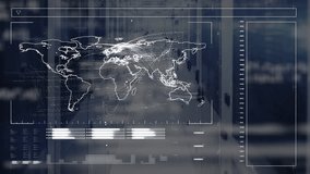 Animation of world map and data processing over computer servers. Global business, finance, connections, computing and data processing concept digitally generated video. - Powered by Shutterstock - Get 15% off with code: PIKWIZARD15