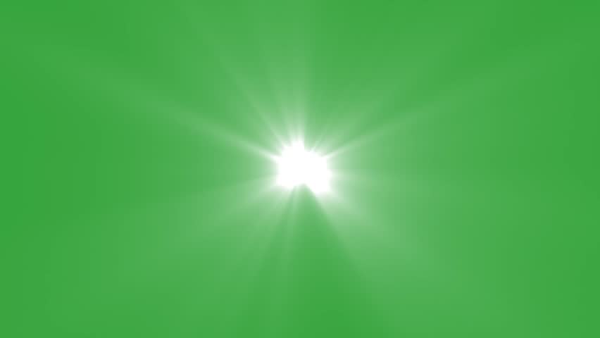 White shining light dust from twinkling stars. Bokeh light effect background. Bright stars sparkle. 3D light effect. Animated green screen glitter, 3D chroma key animation.
