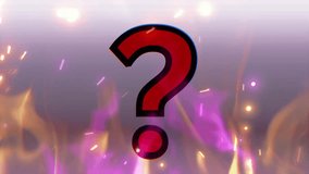 This Burning Question Mark animation features a red question mark set against intense, flaming fire. Perfect for mystery-themed videos, thrillers, or presentations adding suspense. - Powered by Shutterstock - Get 15% off with code: PIKWIZARD15