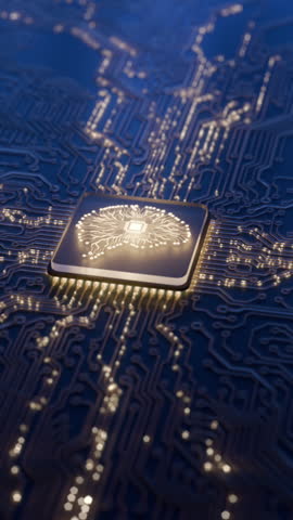 Artificial intelligence and data mining. ChatGPT AI model deep machine learning. Computer gpu chip technology. Futuristic cyber innovation automation and autonomous brain. Generative neural network 3D